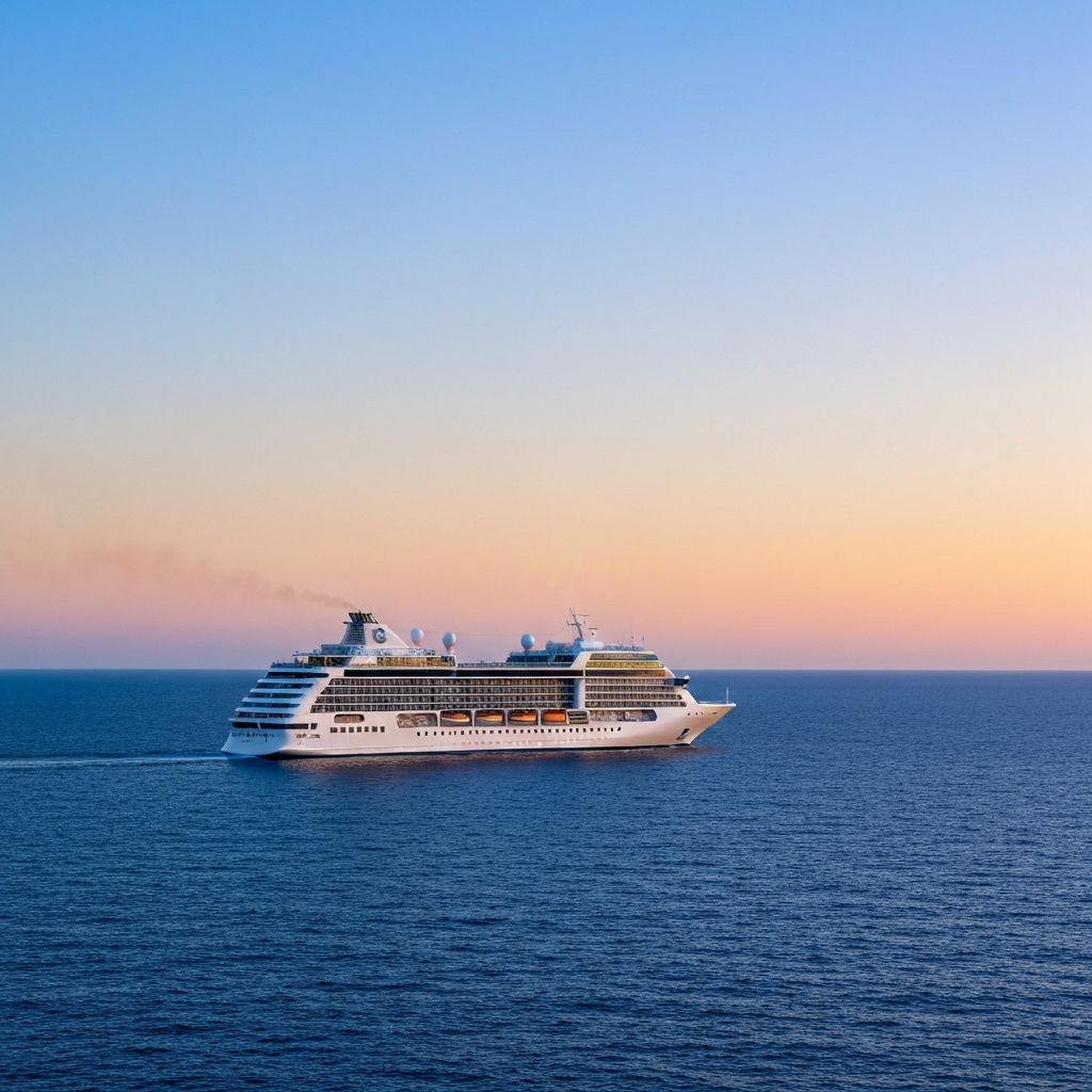 Лайнер в открытом океане